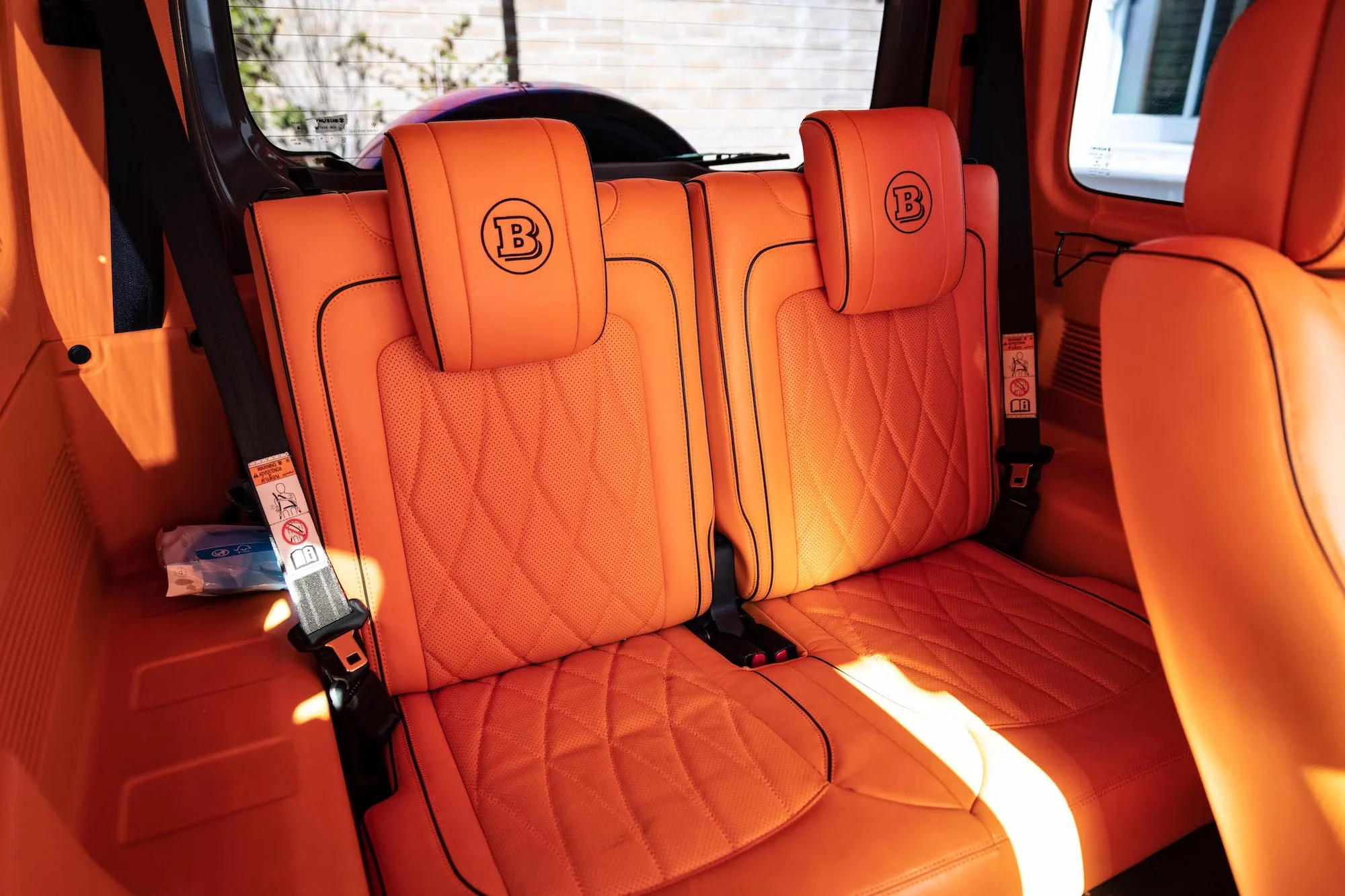 Suzuki Jimny Brabus Orange Interior  Back Seat Row